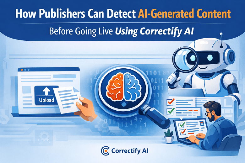 How Publishers Can Detect AI-Generated Content Before Going Live Using Correctify AI 