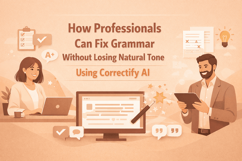 How Professionals Can Fix Grammar Without Losing Natural Tone Using Correctify AI