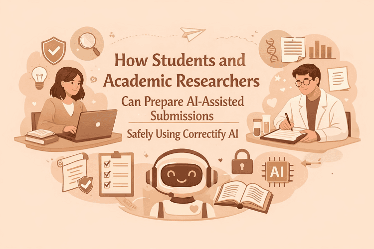 How Students and Academic Researchers Can Prepare AI-Assisted Submissions Safely Using Correctify AI 