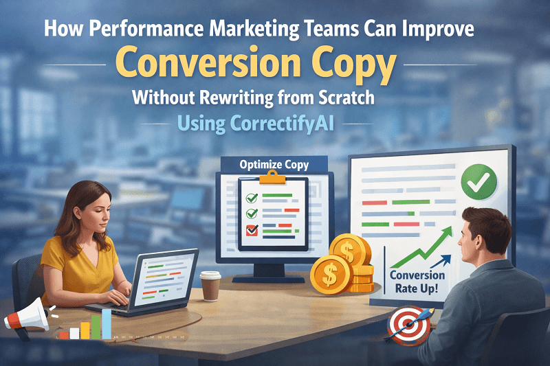 How Performance Marketing Teams Can Improve Conversion Copy Without Rewriting from Scratch Using Correctify AI 
