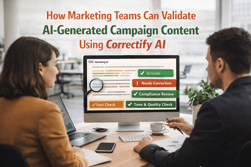 How Marketing Teams Can Validate AI-Generated Campaign Content Using CorrectifyAI 