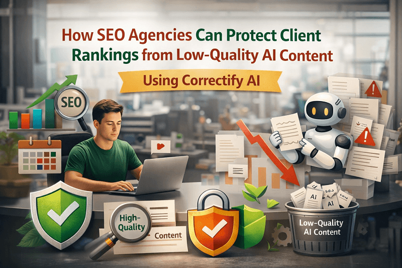 How SEO Agencies Can Protect Client Rankings from Low-Quality AI Content Using Correctify AI 