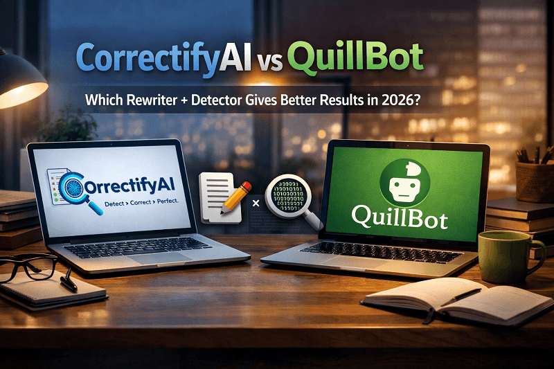 CorrectifyAI vs QuillBot: Which Rewriter + Detector Gives Better Results in 2026? 