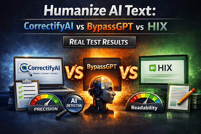 Humanize AI Text: CorrectifyAI vs BypassGPT vs HIX – Real Test Results 
