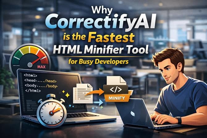 Why CorrectifyAI is the Fastest HTML Minifier Tool for Busy Developers 