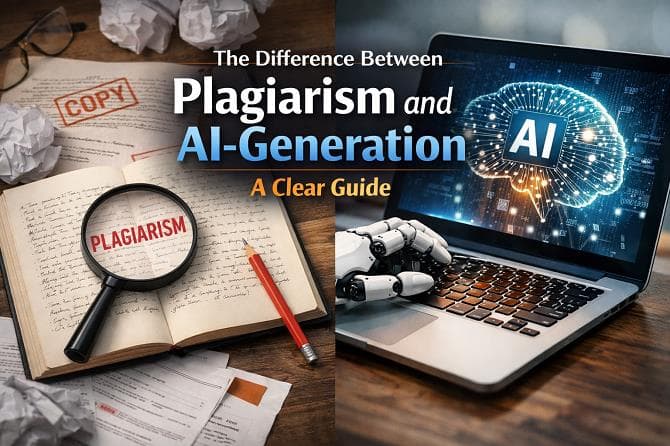 The Difference Between Plagiarism and AI-Generation: A Clear Guide 