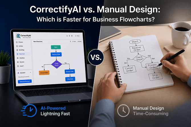 CorrectifyAI vs. Manual Design: Which is Faster for Business Flowcharts? 
