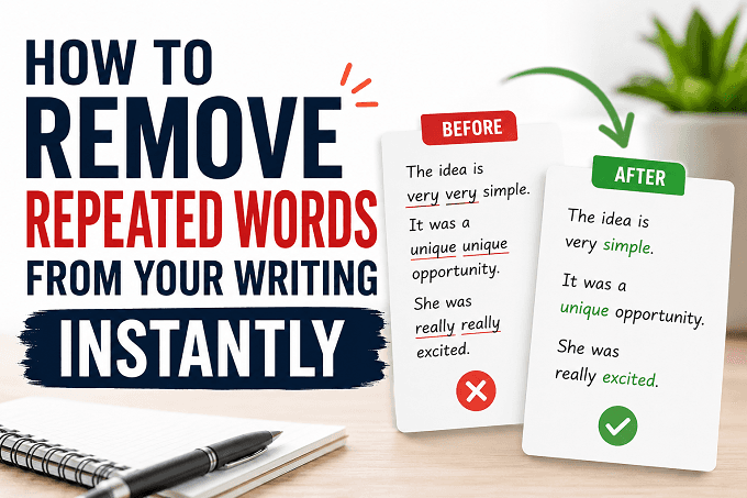 How to Remove Repeated Words From Your Writing Instantly 