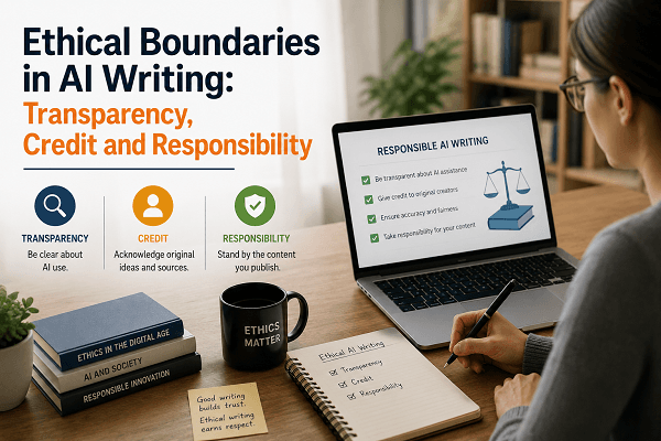 Ethical Boundaries in AI Writing: Transparency, Credit and Responsibility