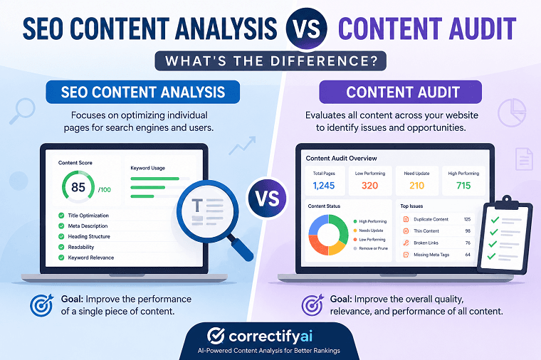 SEO Content Analysis vs Content Audit: What's the Difference? 