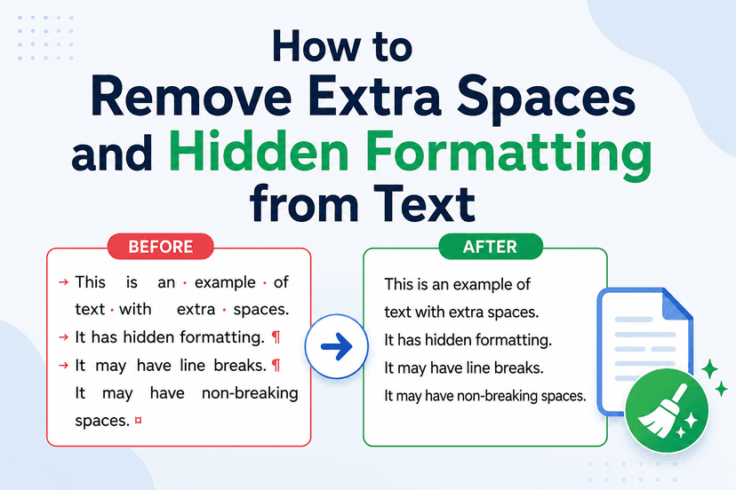 How to Remove Extra Spaces and Hidden Formatting from Text 