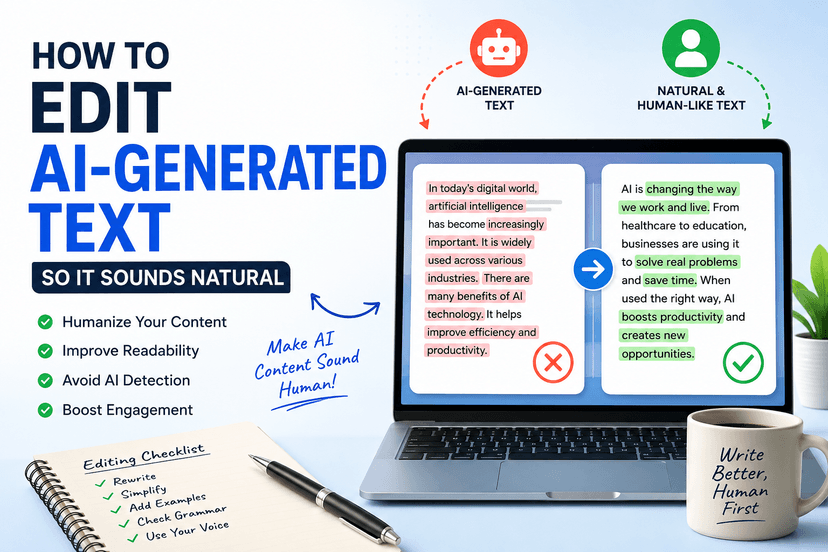 How to Edit AI-Generated Text So It Sounds Natural 