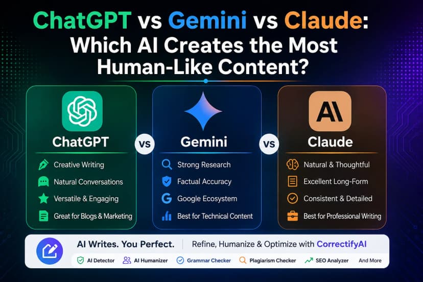 ChatGPT vs Gemini vs Claude: Which AI Creates the Most Human-Like Content? 