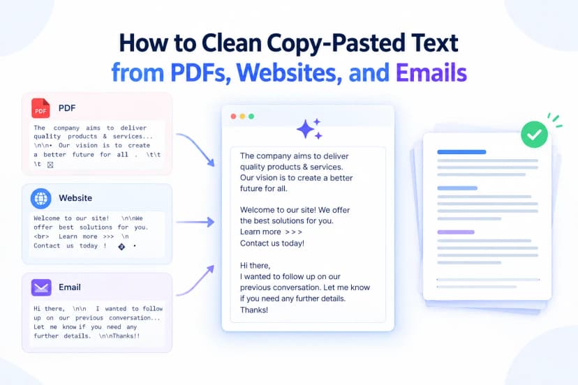 How to Clean Copy-Pasted Text from PDFs, Websites, and Emails 