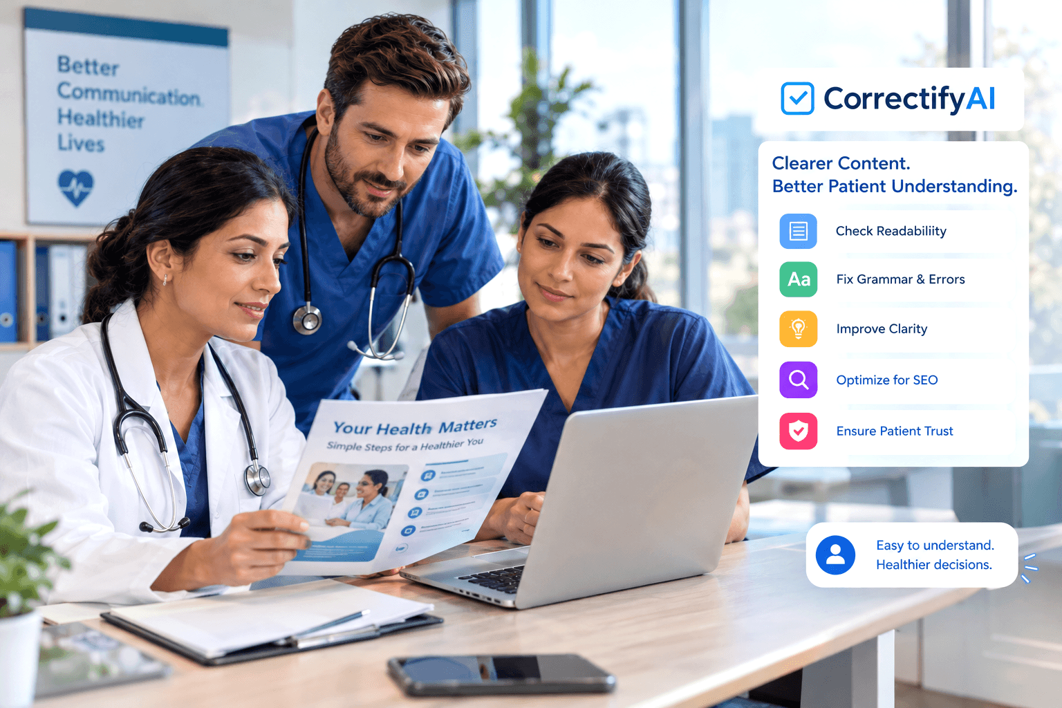 How Healthcare Teams Can Improve the Clarity and Quality of Patient-Facing Content Using Correctify AI