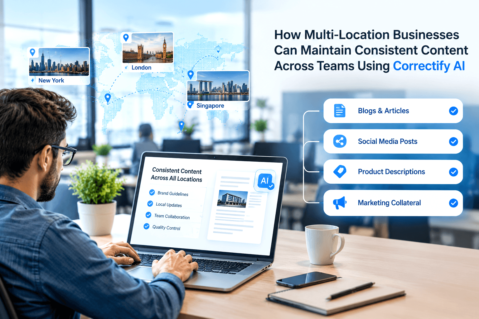 How Multi-Location Businesses Can Maintain Consistent Content Across Teams Using Correctify AI