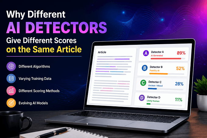 Why Different AI Detectors Give Different Scores on the Same Article
